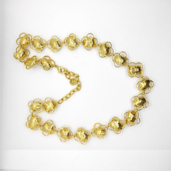 Talbots Blue Crystal Rhinestone Opalescent Statement Necklace - Picture 2 of 5